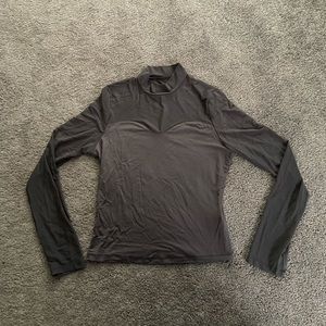 SHEIN: Grey Solid Long Sleeve with Mesh